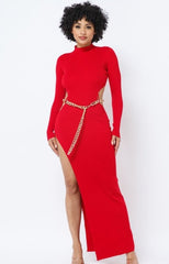 Chain Red Sexy Dress