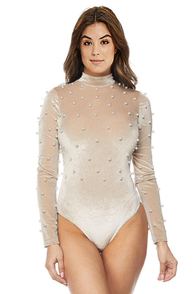 Body Suit top with Pearls | My Pearl Bodysuit