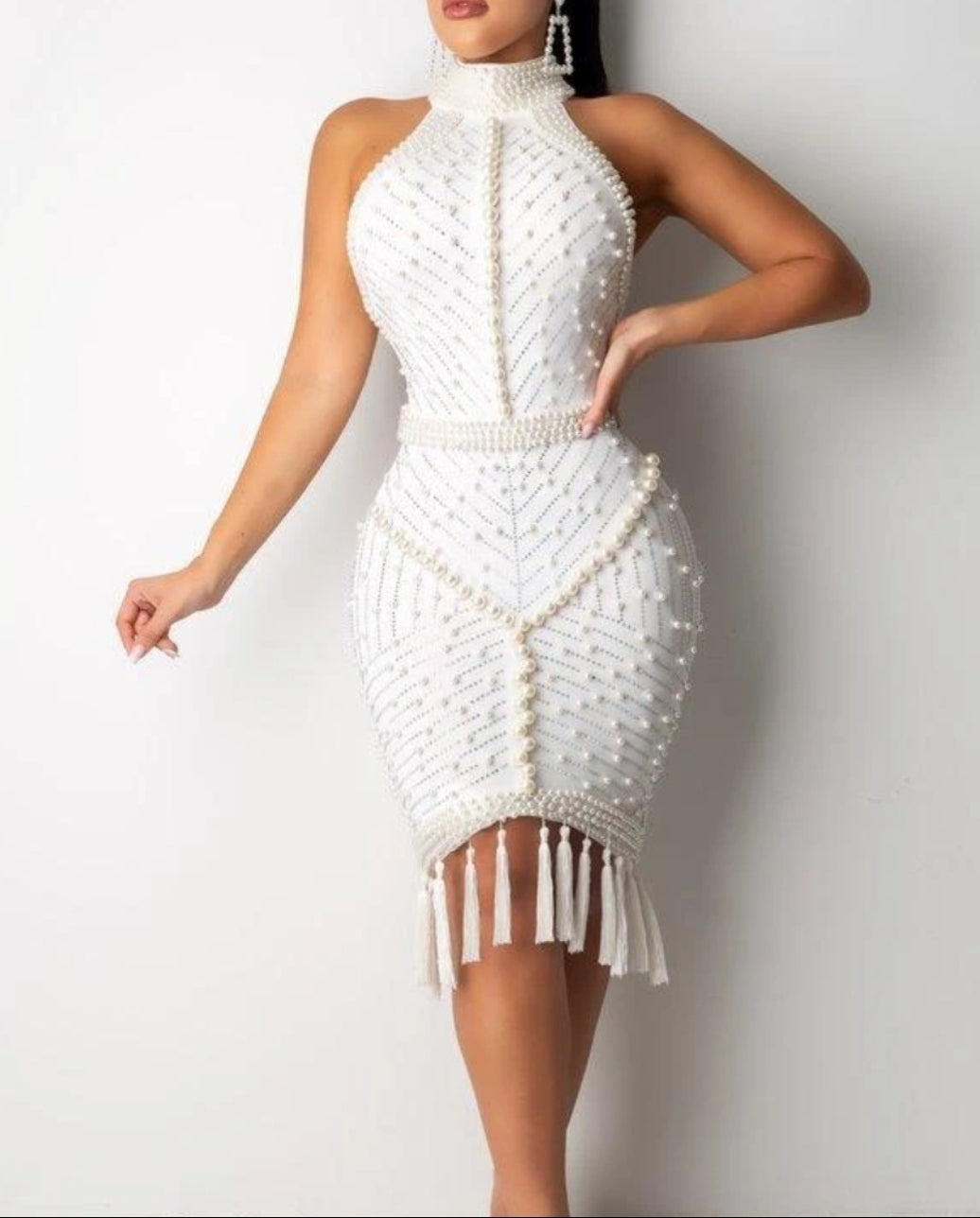 Pearl Sexy White Dress (BACK IN STOCK)