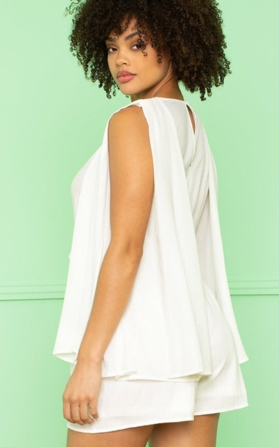 Classy Open Shoulder White Rompers