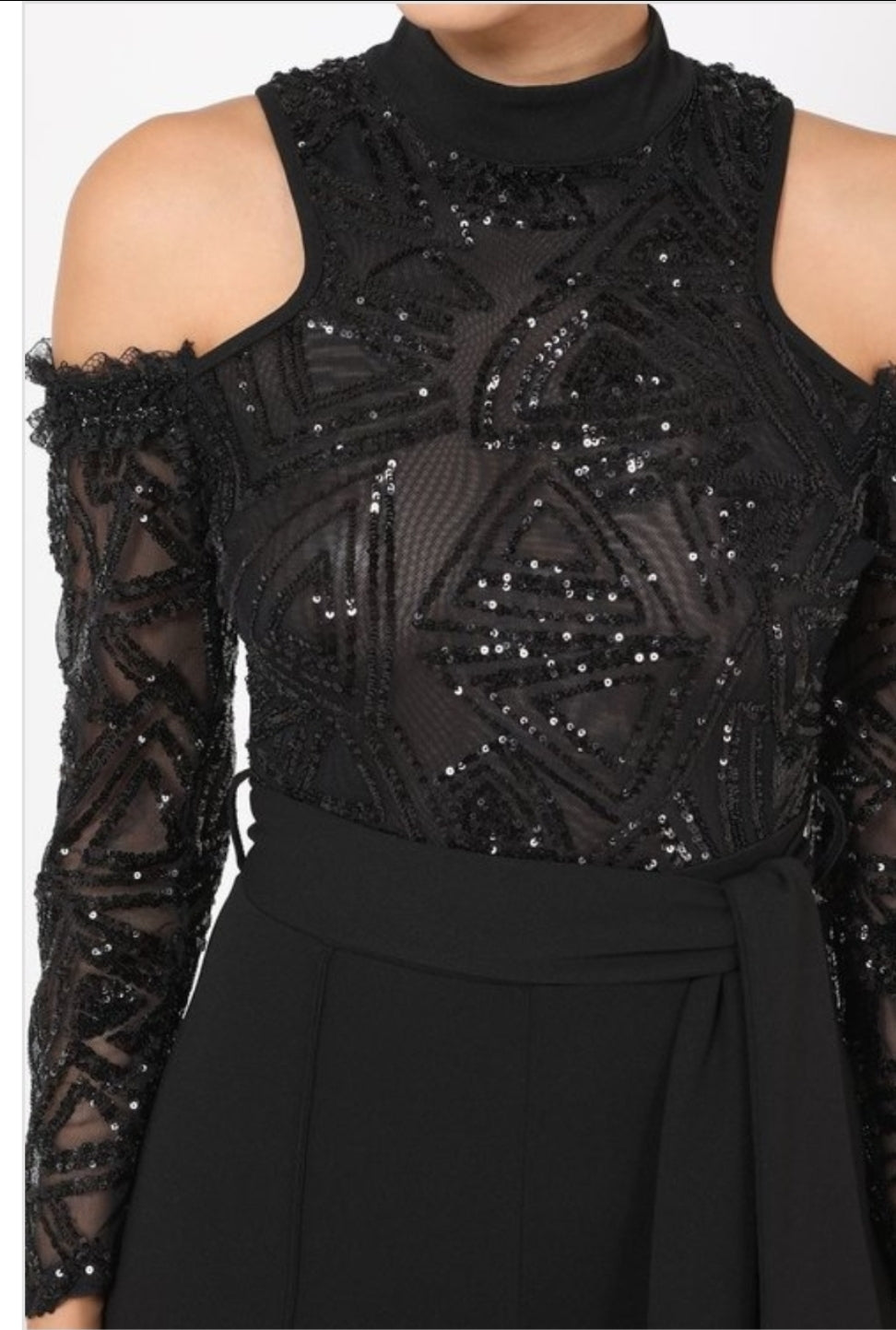 Your Night Sequined Black Sexy Jumpsuit!