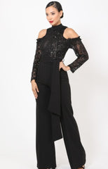 Your Night Sequined Black Sexy Jumpsuit!