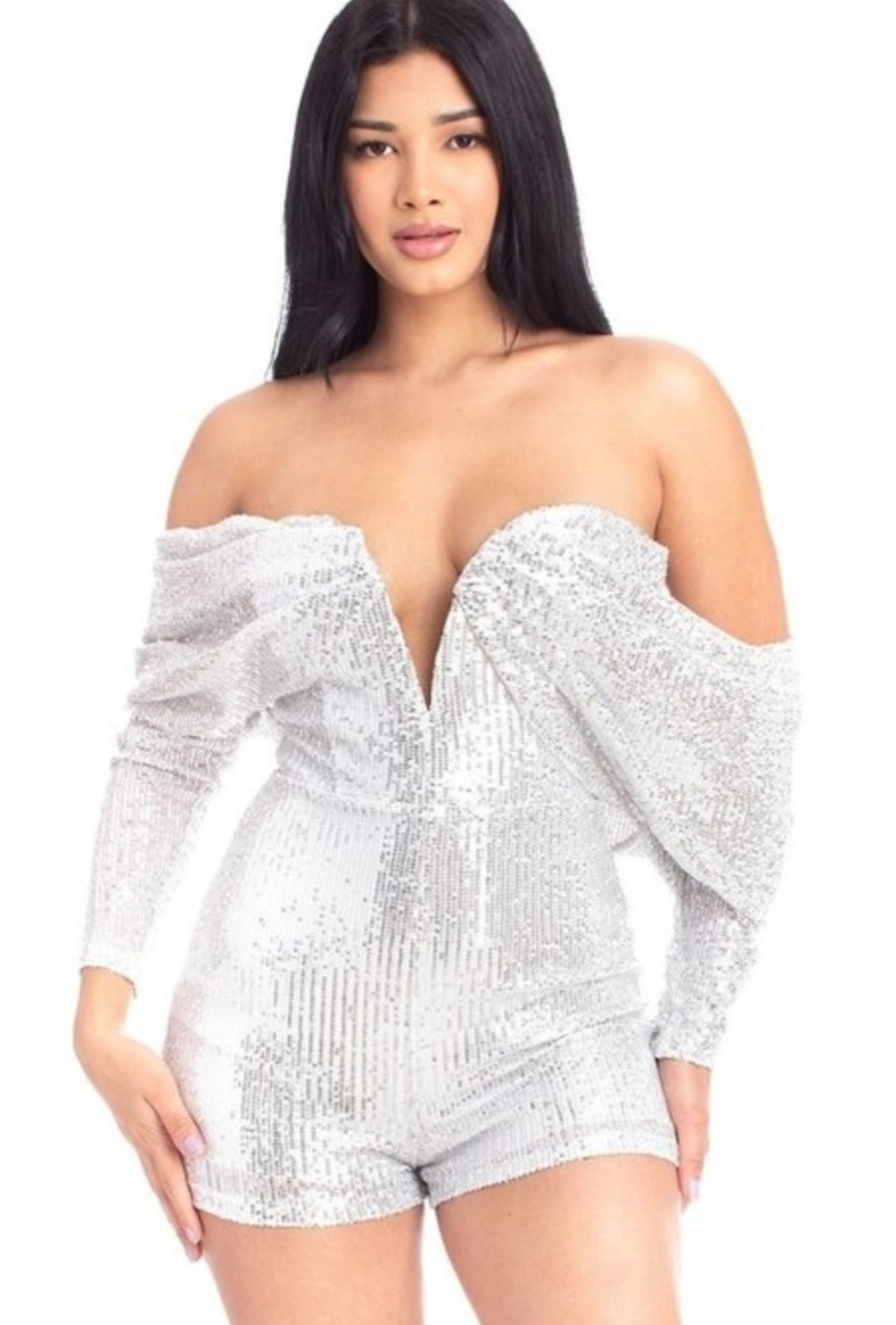 Sexy Me Silver Rompers